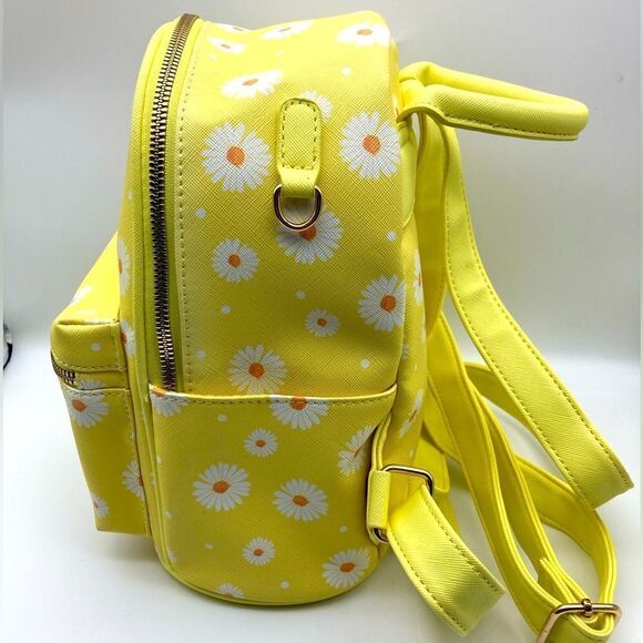 LD Like Dreams Women’s Lemon Yellow Daisy Backpack NWOT - Picture 3 of 10